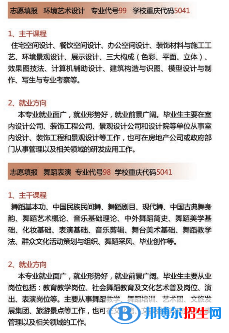 2022年重慶建筑科技職業(yè)學(xué)院藝術(shù)類專業(yè)有哪些？