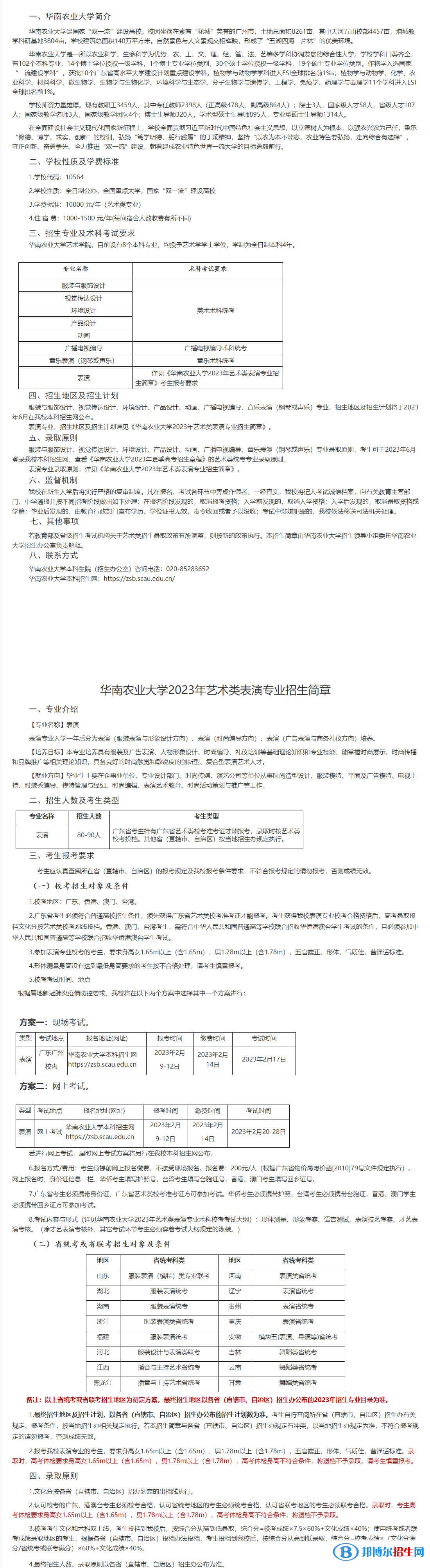 2023年華南農(nóng)業(yè)大學(xué)藝術(shù)類(lèi)專(zhuān)業(yè)全日制本科招生簡(jiǎn)章