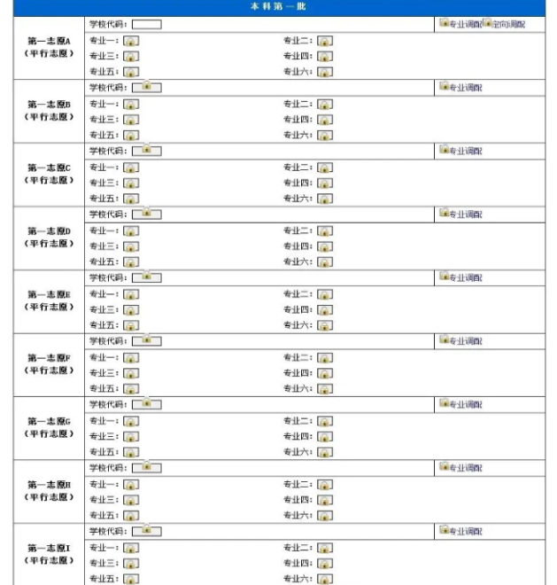 四川高考幾個(gè)志愿 附填報(bào)志愿的樣本